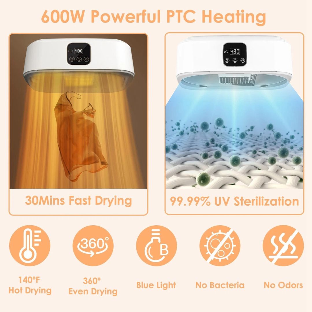 مجفف ملابس رائق مع مؤقت ذكي – Rawiq Clothes Dryer with Smart Timer