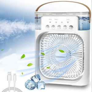 مروحة رذاذ محمولة بخاصية الثلج - Rawiq Portable Mist Fan with Ice Option