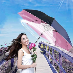 مروحة مدمجة داخل مظلة رائق الذكية - Rawiq Umbrella with Built-in Fan