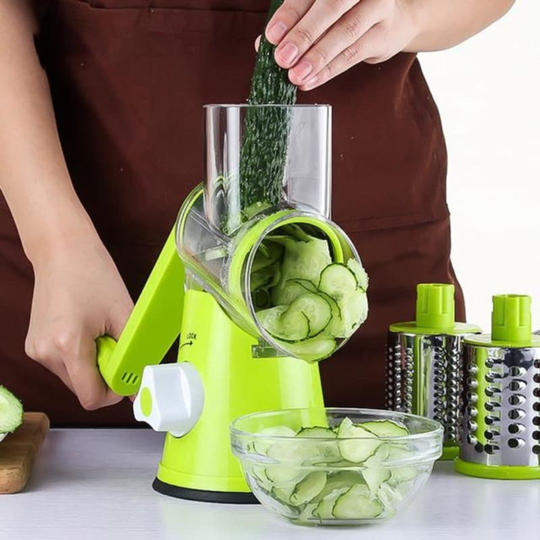 تجهيز الطعام بسهولة مع مبشرة رائق – Effortless Food Prep with Rawiq Rotary Grater