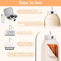 جهاز تجفيف الملابس المحمول من رائق للاستخدام الذكي – Rawiq Smart Portable Clothes Dryer