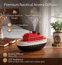 جهاز BOAT للترطيب مع إضاءة LED ملونة مريحة - Rawiq BOAT Humidifier with Relaxing LED Lighting