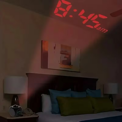 ساعة LCD مكعبة مع منبه وقياس الحرارة