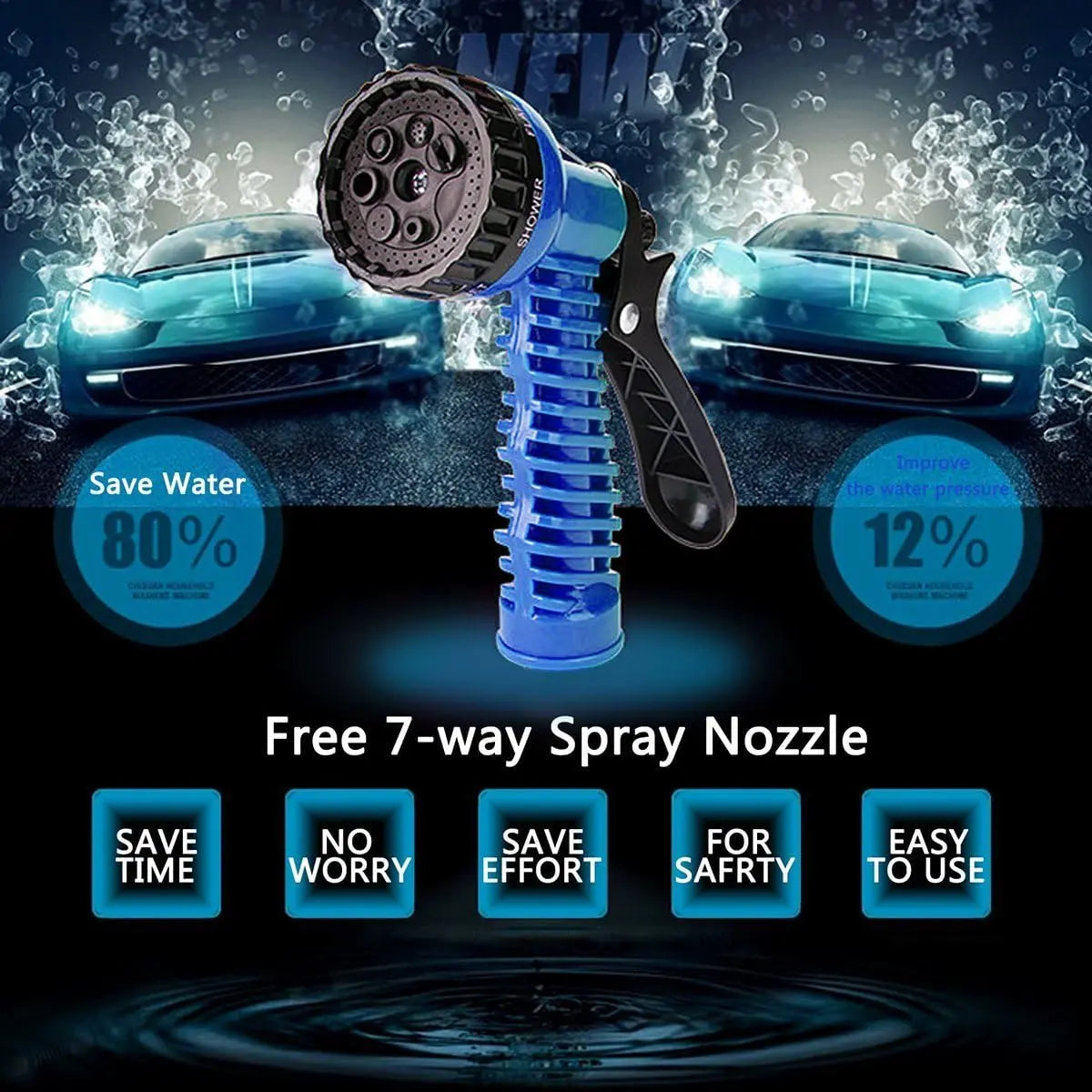  خرطوم رائق أثناء استخدامه في غسيل السيارات