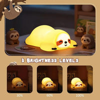 تفاصيل تصميم الكسلان اللطيف في مصباح رائق الليلي - Close-up of Rawiq Sloth Night Lamp Design